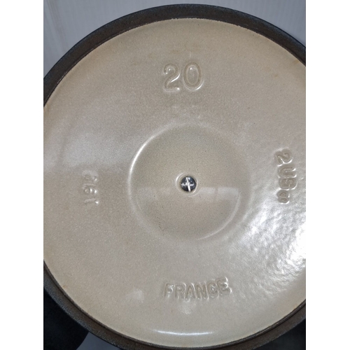 Star Lot Set of two blue Le Creuset enamel cast iron saucepans with