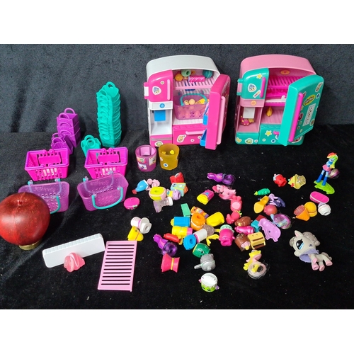 794 - A box comprising of childrens toys including Shopkins and My Little Pony examples, and a large colle... 