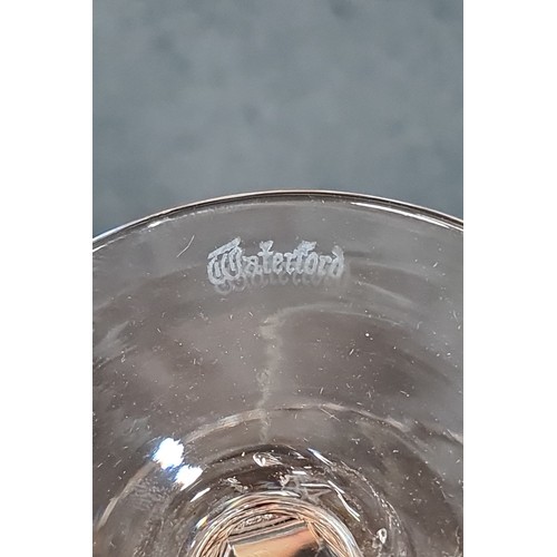 804 - A set of six Waterford Crystal champagne coup glasses in the Alana pattern. All in good condition wi... 