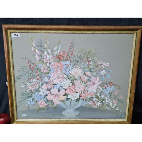 854 - Star Lot: An elegant original watercolour on paper painting. Features a botanical study of flowers i... 