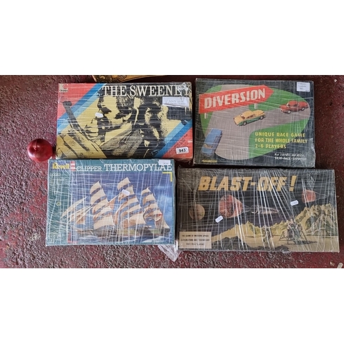 943 - Set of four vintage board games: 