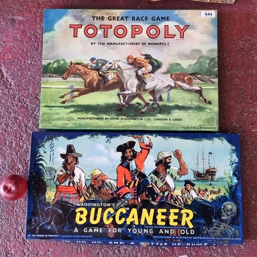 944 - Waddington's Totopoly and Buccaneer board games, by John Waddington Limited, London and Leeds.