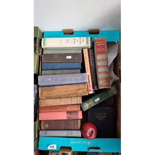 950 - Mixed lot of vintage and antique books, including 