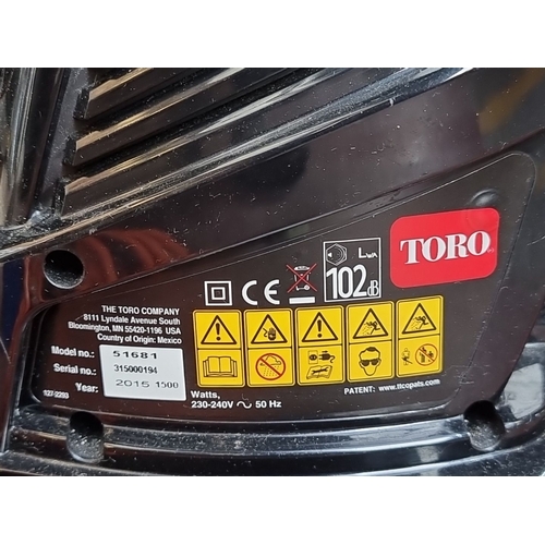 966 - Toro electric blower/vacuum Model No. 51681 with orange extension cord and accessories. , 230-240V, ... 