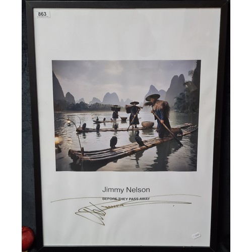 863 - Star Lot: An impressive high quality hand signed print after an original photograph by Jimmy Nelson ... 