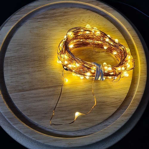 1082 - A crackled glass domed bed side table lamp with fairy lights and USB connection. These would look ve... 