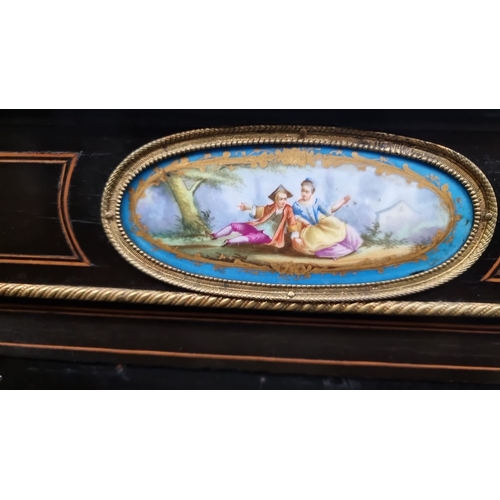 1118 - Super Star Lot : A Fabulous French Ebonized Boule 19th-century display cabinet with hand-painted por... 