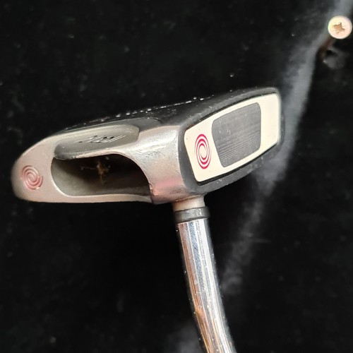 159 - A fantastic Odyssey 2-ball putter fitted with a WinnPro I.60 handle grip. Includes headcover.