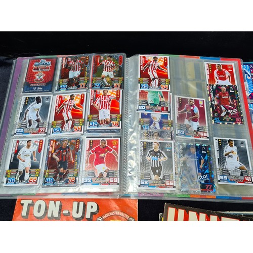 267 - A mixed lot of trading card collectors' magazines and packs. Includes Topps Match Attax and Pokémon ... 