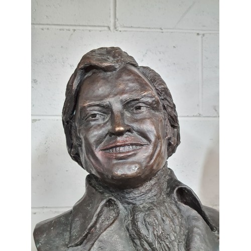 776 - Star lot: A fabulous large heavy cast bronze bust. Signed Victor 1990 (think its a casting number no... 