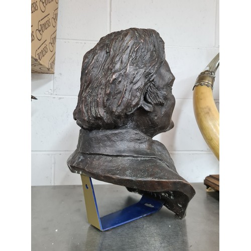 776 - Star lot: A fabulous large heavy cast bronze bust. Signed Victor 1990 (think its a casting number no... 