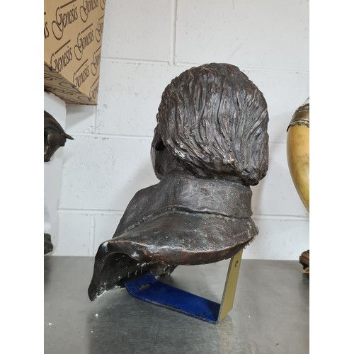 776 - Star lot: A fabulous large heavy cast bronze bust. Signed Victor 1990 (think its a casting number no... 