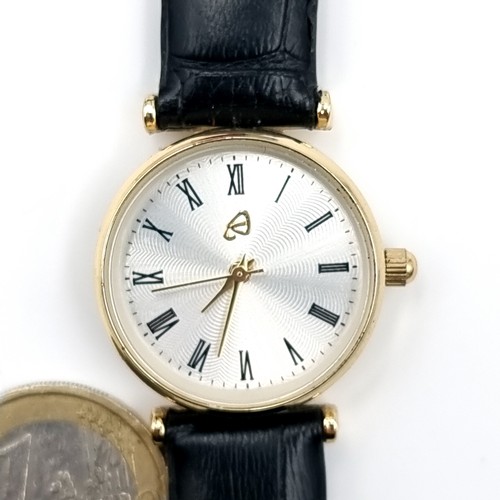 47 - A John Delatour ladies wristwatch with silvered dial with pattern dial & sweep second hand together ... 