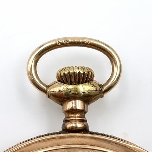 569 - An interesting example of a pocket watch by Porte & Markle Ltd. Winnipeg. The watch is marked gold f... 