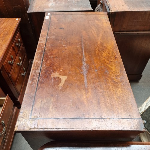 657 - Star Lot : A set of Regency style antique mahogany front chest of drawers. Brass pull handles to fro... 