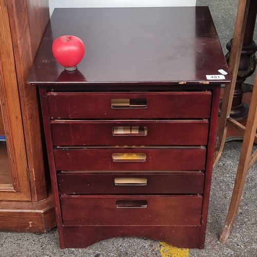 491 - Star Lot : A fabulous Wooden games compendium with five drawers, featuring a built-in Chinese checke... 