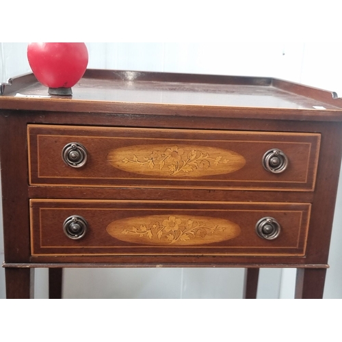 493 - Star Lot : A fabulous Late 19th-century Victorian mahogany side table with a tray top and two drawer... 