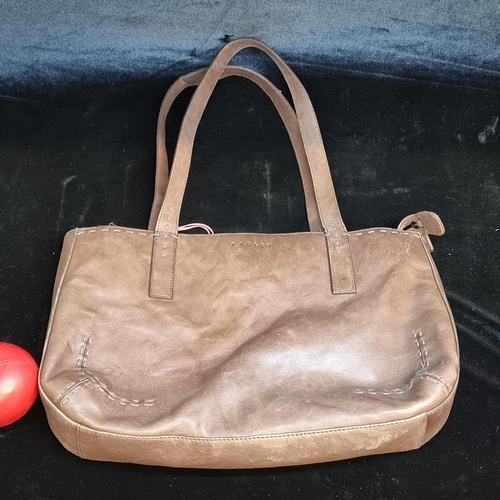 144 - A beautiful ladies brown leather handbag by Radley. In excellent condition. With the classic pink Le... 