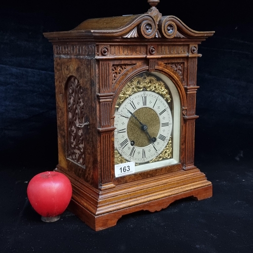 163 - Star Lot : A superb quality German Victorian 8 day black forest burr walnut bracket clock with fine ... 