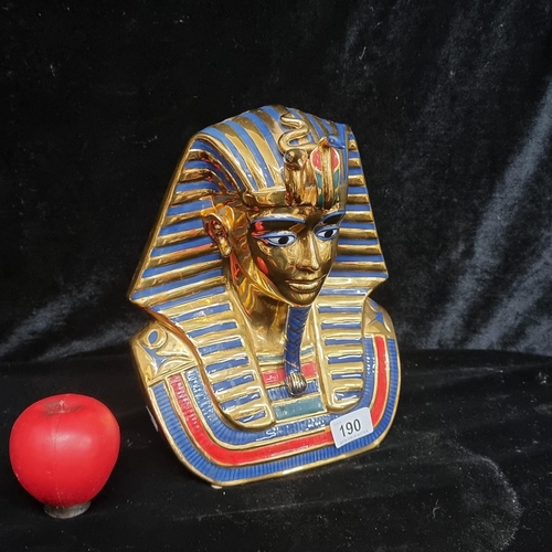 190 - Star lot : A Spanish made Nadal limited edition porcelain bust of Tutankhamun. Delicate and beautifu... 