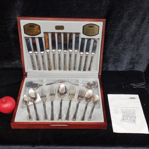 247 - A wonderful as new canteen containing 'Viners' Silver plated in Sheffield England Cutlery layout wit... 