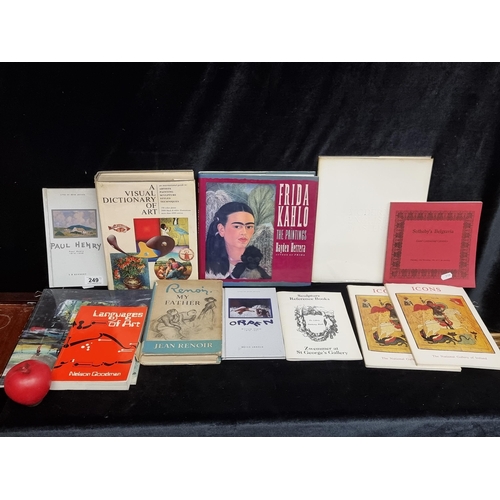 249 - A great selection of ten art related books. Includes 'Paul Henry' by 'S.B Kennedy' 'Frida Kahlo, The... 