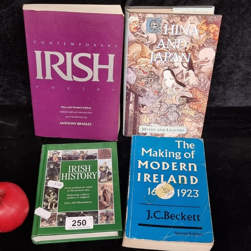 250 - A selection of Irish books titled 'Contemporary Irish Poetry' by 'Anthony Bradley', A second edition... 