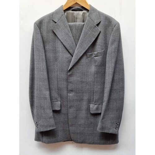 291 - A very smart 100% wool Louis Copland Dublin tailored suit. In fine grey check made by Emilio Yuste o... 