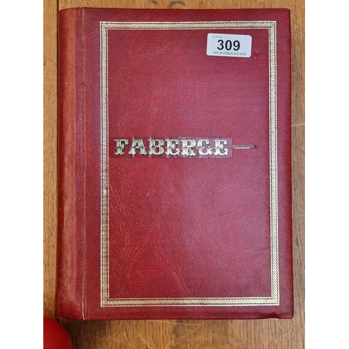 309 - A wonderful Faberge book including postcards and photographs of Russia's world famous export. Lots o... 