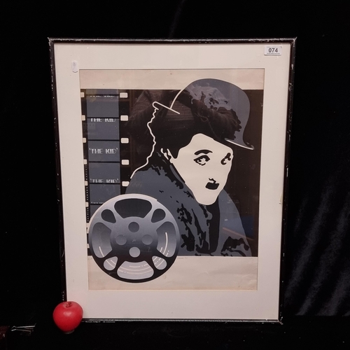 74 - A super 1970's limited edition (18/40) screen print featuring Charlie Chaplin 'The Kid'. Signed 'Gan... 