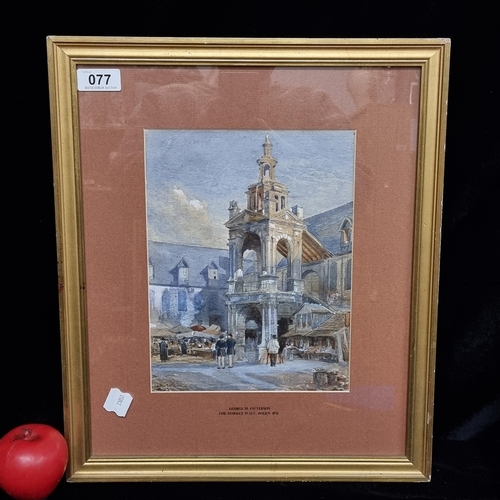 77 - A fine George M. Patterson (Scottish) original antique watercolour on paper painting titled 'The Mar... 