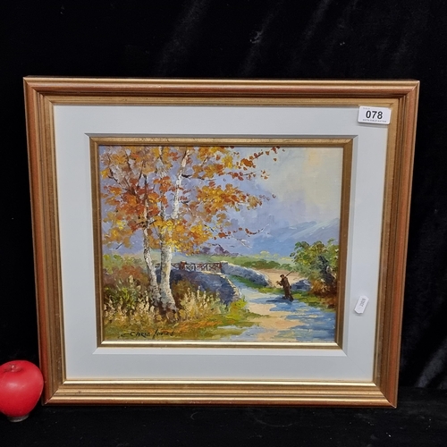 78 - A wonderful original oil on board painting titled 'Sam, Manor Kilbride on location, Blessing'. Featu... 