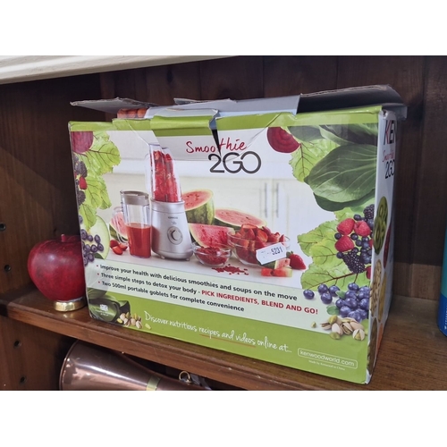 655 - A brand new Kenwood Smoothie 2GO Nutritional Blender, 300W, model SB055. Includes two 0.5L travel mu... 