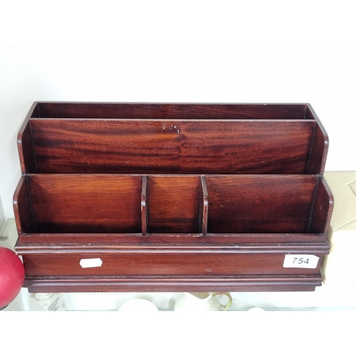 754 - A vintage desk top stationary organizer.