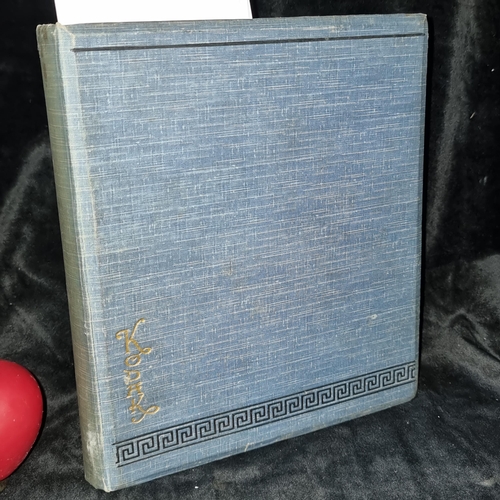 768 - A lovely vintage empty Kodak postcard  album that can hold up to 96 postcards. Nice blue cloth bound... 