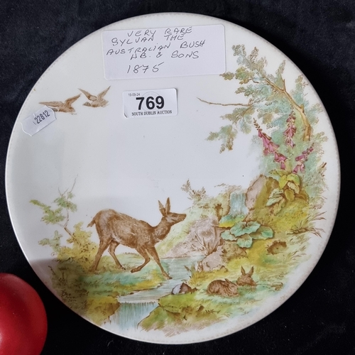 769 - A very rare antique Sylvan the Australian Bush W.B. & Sons plate titled 