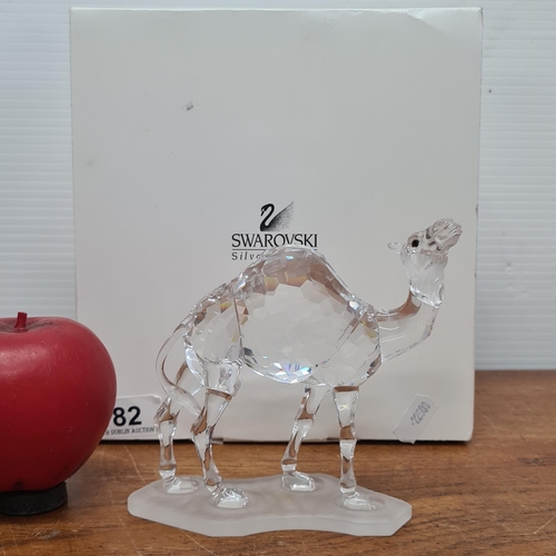 782 - A fun Swarovski Silver Crystal Camel. In original presentation box with certificate of authenticity.... 