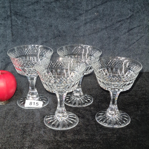 815 - A very pretty set of four Webb Corbett champagne coup  glasses. All in good condition.