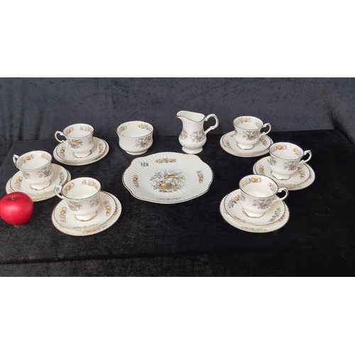 833 - Twenty one pieces of Irish Royal Tara including cups, saucers, side plate and milk jug.