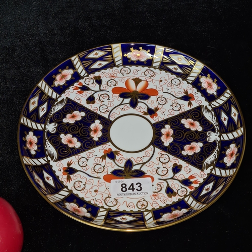 843 - Star Lot A Royal Crown Derby plate, pattern 2451. Circa 1924. All hand painted, too quality pottery.... 