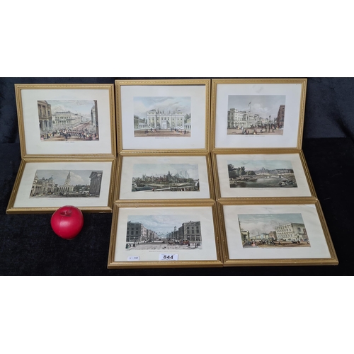 844 - A set of 8 Quality colour prints. Features iconic landmarks around London. Includes works after Shep... 