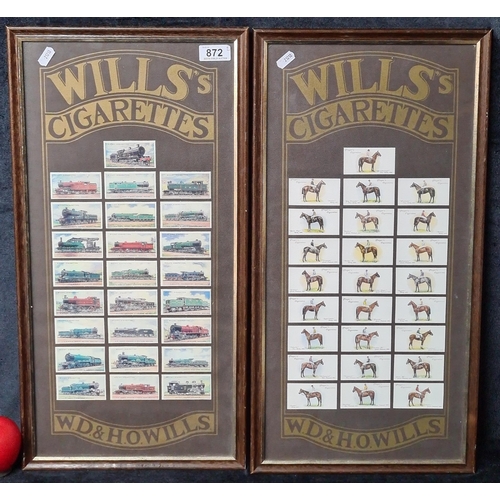 872 - A fabulous pair 'Will's Cigarettes W.D & H.O Wills' featuring a collection of twenty-five Cigarette ... 