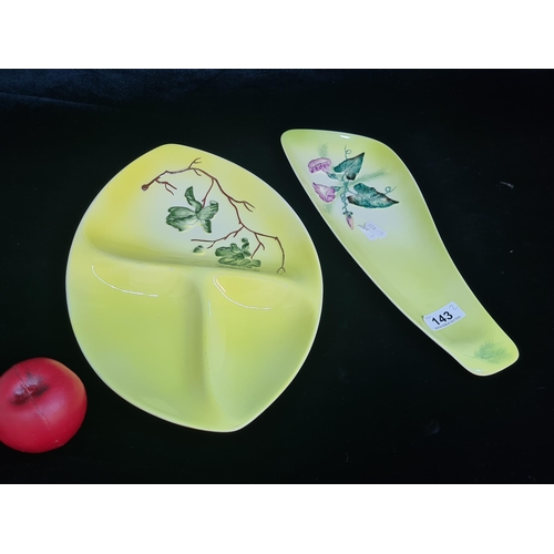 1020 - Two hand painted pieces of CarltonWare including a long serving dish as well as a serving platter. B... 