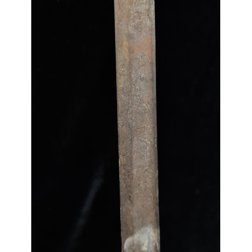 108 - Star Lot: A 19th century officer's sword with shagreen handle, proof mark and engraved blade. MM:103... 