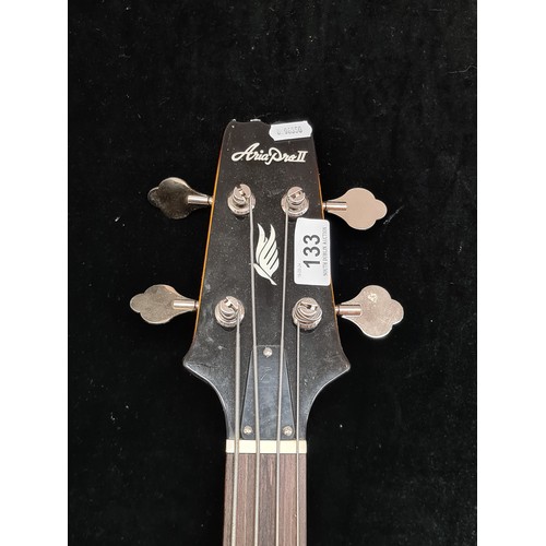 133 - Star Lot A superb ARIA Pro 2 Tab Classic Bass Sunburst Guitar. RRP: €455.00 on musicminds.ie serial ... 