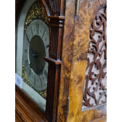 163 - Star Lot : A superb quality German Victorian 8 day black forest burr walnut bracket clock with fine ... 