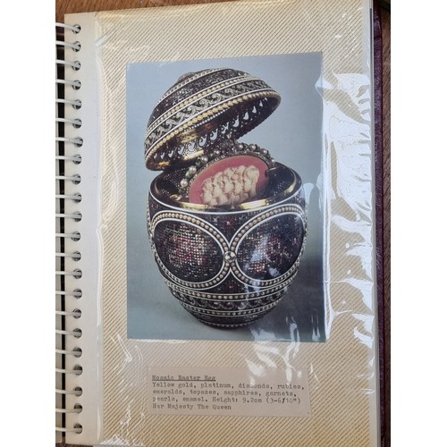 309 - A wonderful Faberge book including postcards and photographs of Russia's world famous export. Lots o... 