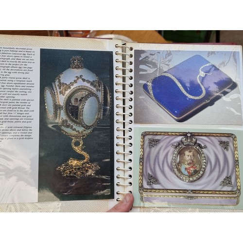 309 - A wonderful Faberge book including postcards and photographs of Russia's world famous export. Lots o... 