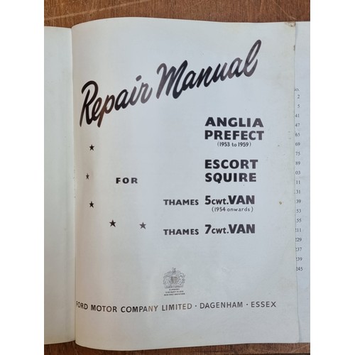 313 - A vintage Ford car and van repair manual. 'To assist in the efficient repair and maintenance of Angl... 