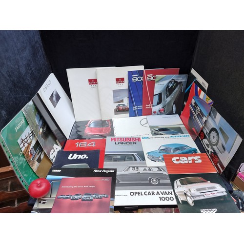 334 - A lot of over 100 classic car sales brochures. This is a brilliant lot, these are all the original s... 